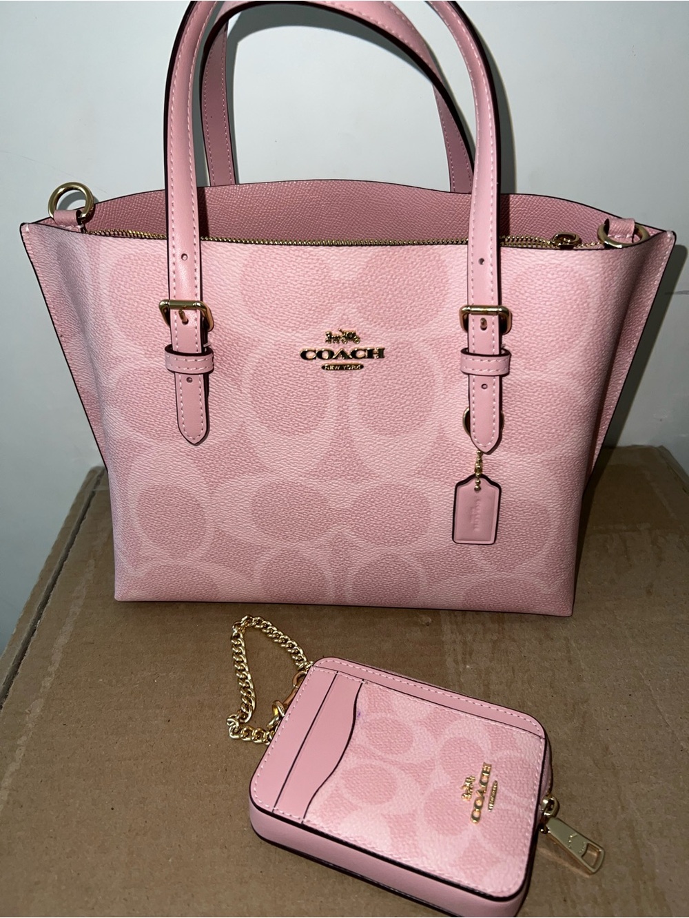 COACH Pink Mollie tote and matching wallet - Picture 2 of 7